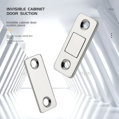 Magnetic Door Catch - Ultra Thin Cabinet Door Magnetic Catch for Drawer Magnets Adhesive Cabinet Latch Magnetic Closures