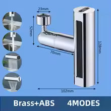 Kitchen Faucet - 4 in 1 360° Swivel Faucet Waterfall Faucet 4 Function Water Saving Kitchen Sink Faucet Bathroom Faucet