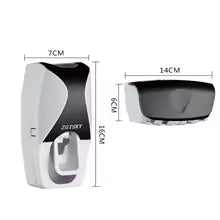 MENGNI Automatic Toothpaste Dispenser Wall Mount Dust-proof Toothbrush Holder Wall Mount Bathroom Accessories Set Squeezer