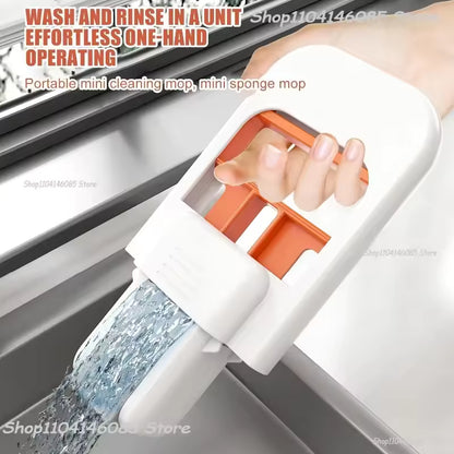 Mini Mop Sponge Mop Suitable for Kitchen Bathroom Living Room and Car Cleaning Ceramic Drill Floor Cleaning