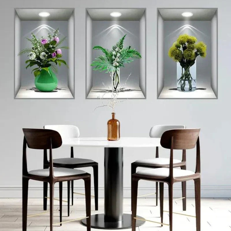 Realistic 3D Plant Stickers Pack of 3