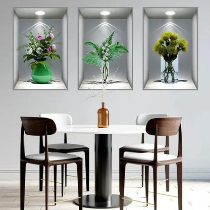 Realistic 3D Plant Stickers Pack of 3