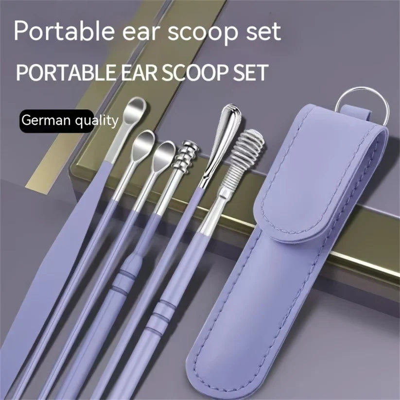 6PCS Stainless Steel Ear Wax Removal Kit for Ear Care Cleaning