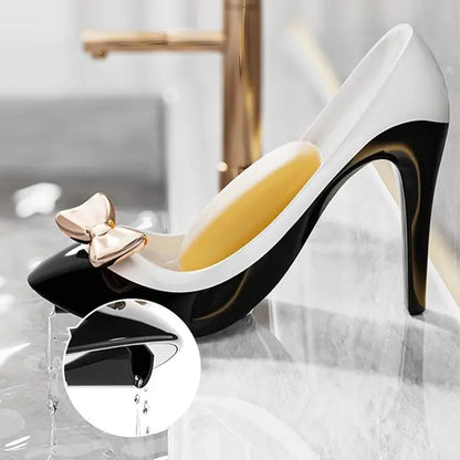 High Heel Shape Soap Holder, Bathroom Countertop Soap Box, Space Saving Shoe Soap Dish