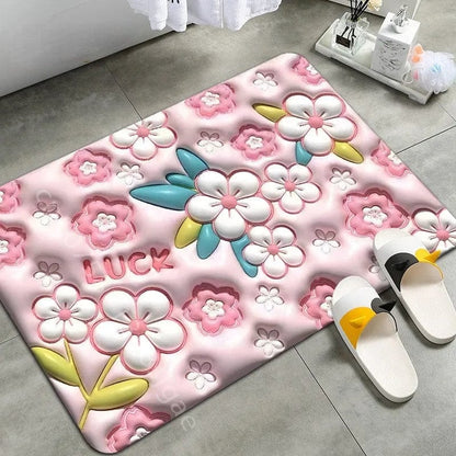 Bathroom Non-slip Mat Absorbent Floor Mats Home Kitchen Shower Room Bathtub Rug Quick Drying Entrance Door Memory Foam Pads