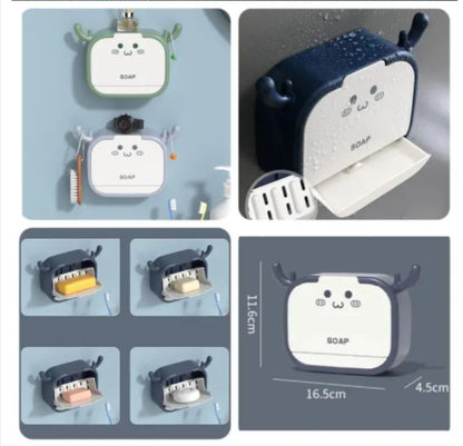 Yousheng Self Draining Soap Holder Strong Load-bearing Easy To Install Bathroom Wall Mounted Soap Box Tray Container