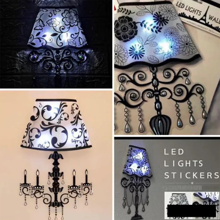 2Pcs 3D LED Wall Stickers
