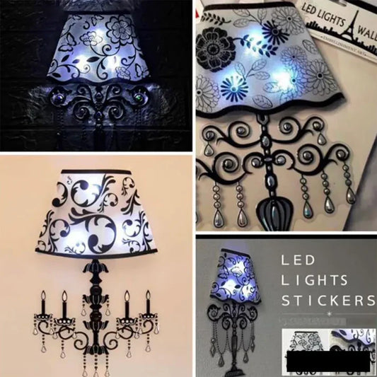 2Pcs 3D LED Wall Stickers