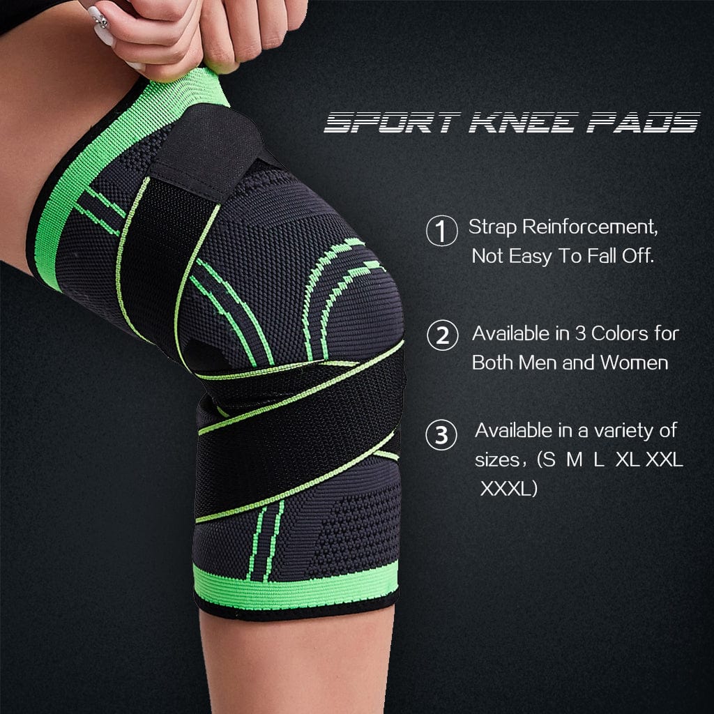 Knee Support Band for Pressure Weaving with 3D Weave Protection Against Injury Pressure Adjustable Knee Support for Men and Women