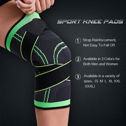 Knee Support Band for Pressure Weaving with 3D Weave Protection Against Injury Pressure Adjustable Knee Support for Men and Women