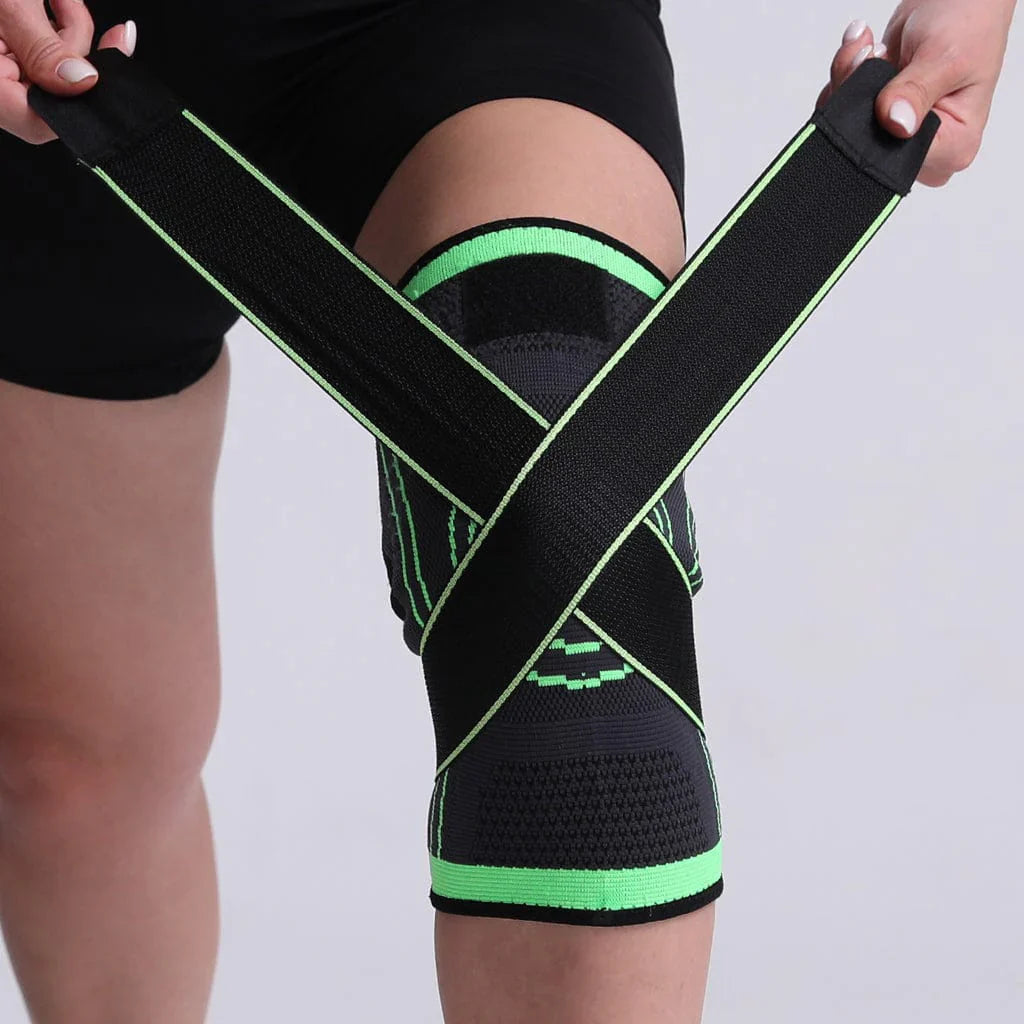 Knee Support Band for Pressure Weaving with 3D Weave Protection Against Injury Pressure Adjustable Knee Support for Men and Women