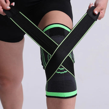 Knee Support Band for Pressure Weaving with 3D Weave Protection Against Injury Pressure Adjustable Knee Support for Men and Women