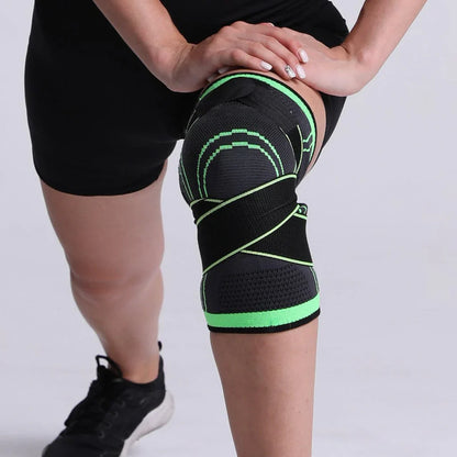 Knee Support Band for Pressure Weaving with 3D Weave Protection Against Injury Pressure Adjustable Knee Support for Men and Women