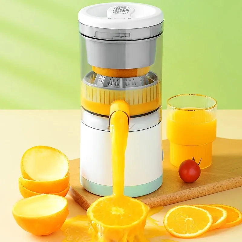 Electric Citrus Juicer, Rechargeable Juicer Machine with USB Cable and  Touch Button, Automatic Orange Lime Lemon Grapefruit Squeezer, Easy to Clean Portable Juicer, White