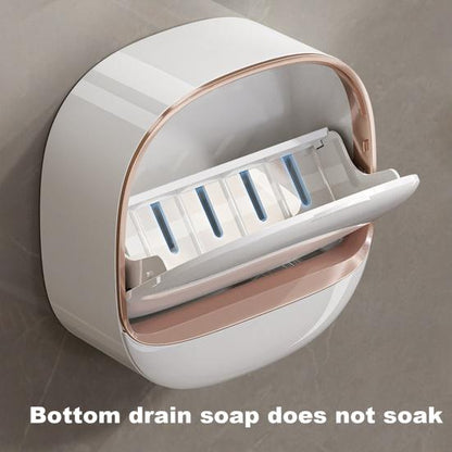 Yousheng Self Draining Soap Holder Strong Load-bearing Easy To Install Bathroom Wall Mounted Soap Box Tray Container