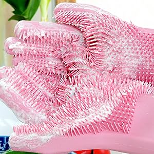 Silicone Dishwashing Gloves Multifunctional Household Gloves Cleaning Kitchen
