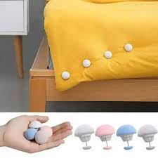 Mushroom Bed Clip, Blanket Buckles Bed Sheet Fixator Gripper, Double Press Bedspread Holder, Fall-proof Sheet Fastener Clip, Comforter Clips Quilt Holder Fixator, Bedroom Duvet Fixing Holder Quilt Cover Pinso