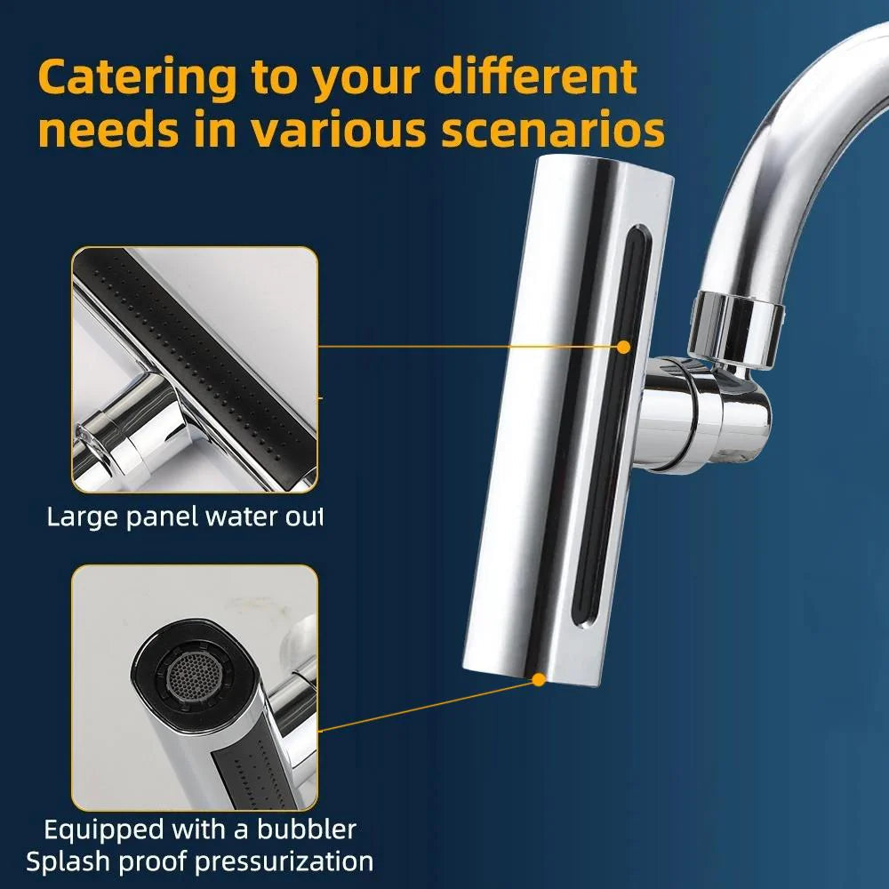 Kitchen Faucet - 4 in 1 360° Swivel Faucet Waterfall Faucet 4 Function Water Saving Kitchen Sink Faucet Bathroom Faucet
