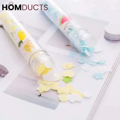 Disposable Flower Paper Soap with Plastic Bottle - 100 Pcs inside Tube