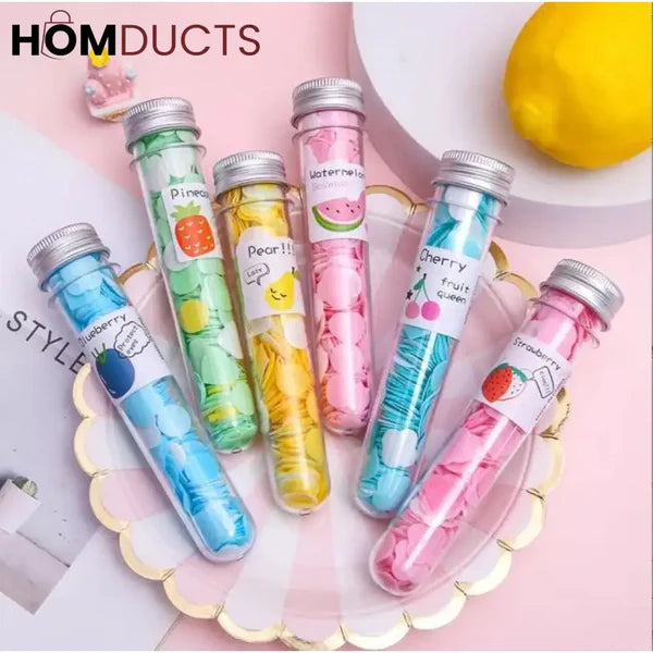 Disposable Flower Paper Soap with Plastic Bottle - 100 Pcs inside Tube