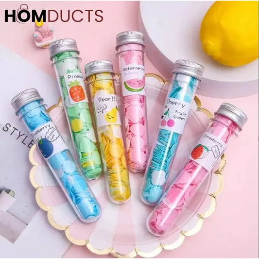 Disposable Flower Paper Soap with Plastic Bottle - 100 Pcs inside Tube