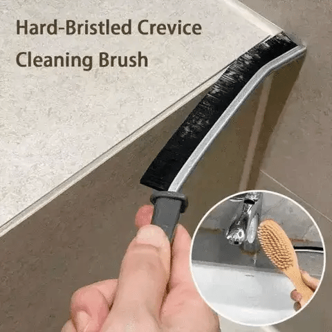 Multi-Purpose Crevice Cleaning Brush, Bathroom & Kitchen Gap Cleaning Brush, Long Strip Crevice Cleaning Tool, Dead Corners Brushes, Black PET Bristles
