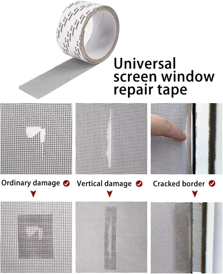 Strong Self Adhesive Window Net Screen Repair Patch Tape For Covering Up Holes Tears Anti Insect Mosquito Mesh