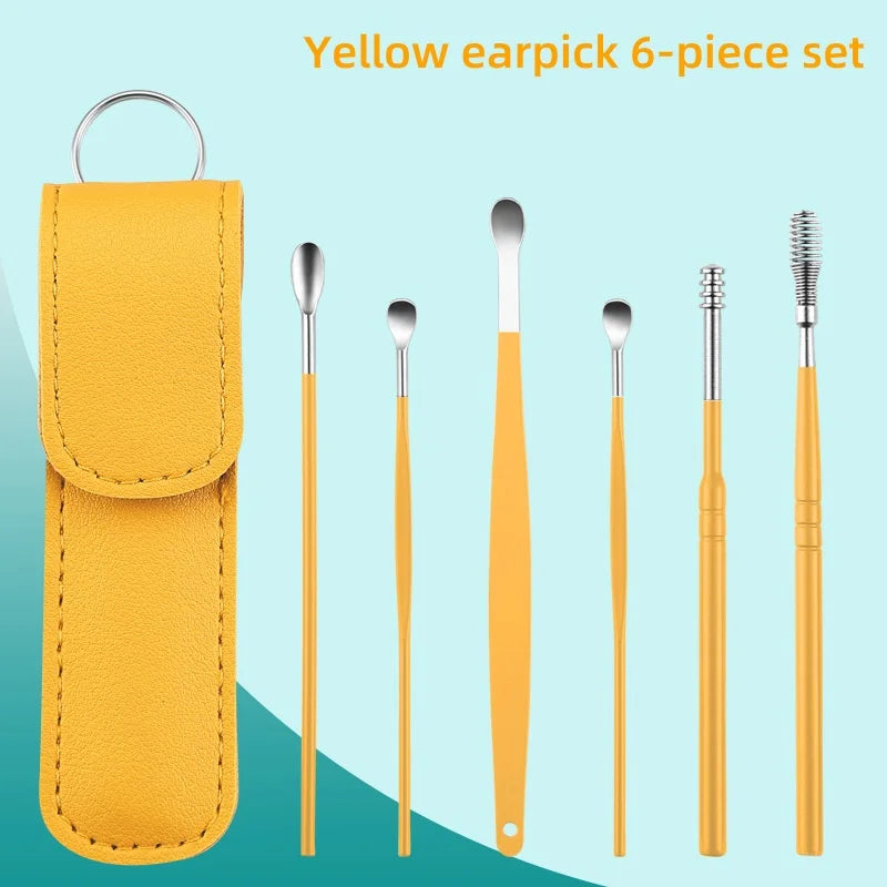 6PCS Stainless Steel Ear Wax Removal Kit for Ear Care Cleaning