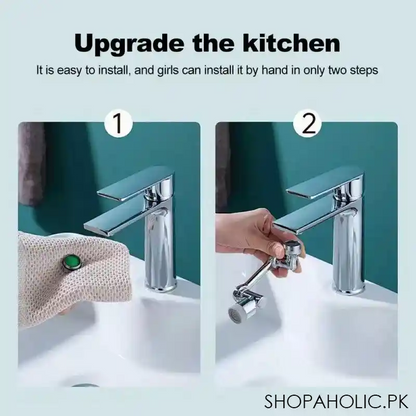 Universal 1080 Degree Swivel Extension Faucet Aerator Rotate Robotic Arm Tap Extender
