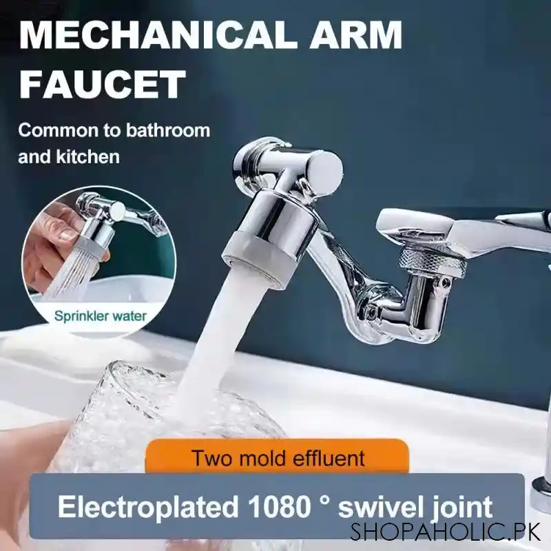 Universal 1080 Degree Swivel Extension Faucet Aerator Rotate Robotic Arm Tap Extender