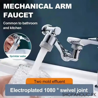 Universal 1080 Degree Swivel Extension Faucet Aerator Rotate Robotic Arm Tap Extender